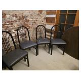 Straight Chairs and portable metal table
