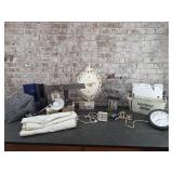 Office Decor, Lamps, Clocks, Vintage Travel Lamp,