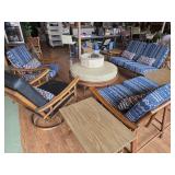 9 pc Early Century Bamboo Seating Group
