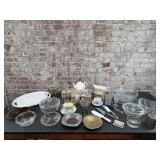 Vintage glassware & serving pieces