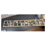 Large wooden box with electrical breakers,