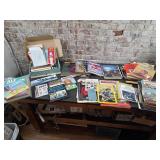 Coloring books, cards, books, magazines