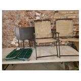 Lounge chairs, tv trays
