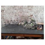 Fireplace candlestick stand, electric fountains,
