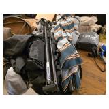 Umbrella stand, umbrella, golf cart covers,