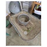 Wheelbarrow, Galvanized Bucket