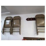 Set of 8 - Metal Folding Chairs w/ pleather fabric