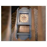 Vintage Elgin Blue Folk Art Wall Clock