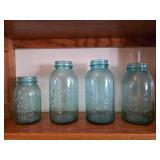 Set of 4 Vintage Ball Perfect Mason Jars