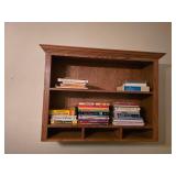Wall-Mounted Oak Bookshelf Unit