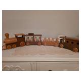 Vintage Handcrafted Wooden Train Set