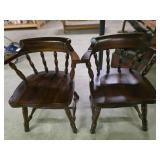 Pair of Windsor-Style Captain