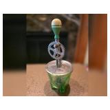 Vintage Uranium Glass Egg Beater