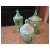 Vintage Green Depression Glass & Uranium Glass