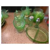 Vintage Green Uranium Glass Tableware