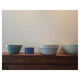 Set of Four Vintage Stoneware Bowls