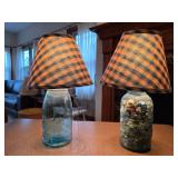 Pair of Vintage Ball Mason Jar Lamps