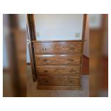 Four-Drawer Oak Bedroom Chest