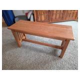 Mission Style Oak Bench
