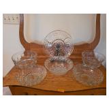 Vintage Clear Glass Berry Dish Set