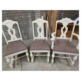 Set of 3 Painted Spindle Back Chairs