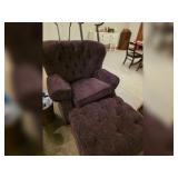 Flexsteel Tufted Armchair & Ottoman