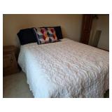 Queen Size Mattress, Box Spring, and Bed