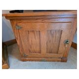 Oak Side Cabinet with Brass Hardware