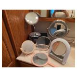 Collection of Five Vanity Makeup Mirrors