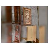 Rustic Wall Decor Lot: Shelves & Art
