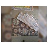 Set of Floral & Striped Area Rugs