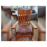 Mission-Style Oak Rocking Chair