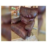 Burgundy Leather Power Recliner