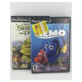 Playstation 2 Games - Finding Nemo, Shrek