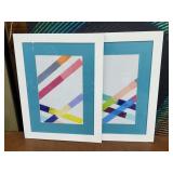 Pair of Abstract Art Wall Hangings