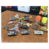 Selection of Vintage Die Cast Planes, Army Tanks