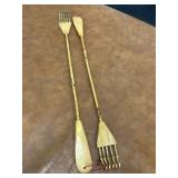 Pair of Bamboo Back Scratchers