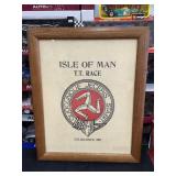Vintage Framed Isle of Man TT Race Artwork