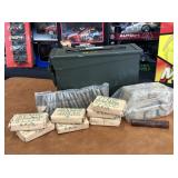 Vintage Military Ammo Crate with Ammunition