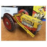 Vintage Tin Lithograph Toy Tractor By Louis
