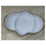 Vintage Fire-King Ware Divided Dish