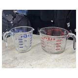 Two Vintage Pyrex Measuring Cups
