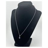 Sterling Silver Blue Genstone Pendant on