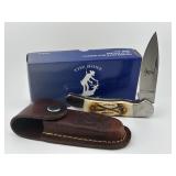 The Bone Collector Folding Knife with Sheath