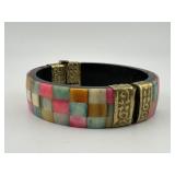Beautiful Vintage Hinged Bangle Bracelet with