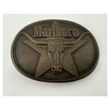 Vintage 1987 Marlboro Solid Brass Belt Buckle