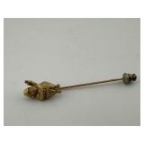 Vintage Santa Clause Gold Tone Pin