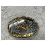 Vintage German Silver Bull Rider Belt Buckle