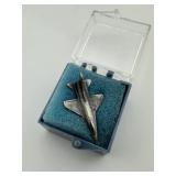 Silver Tone Airplane Pin