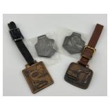 Vintage Construction Watch Fobs